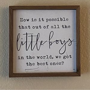 Little Ones Wood Framed Print